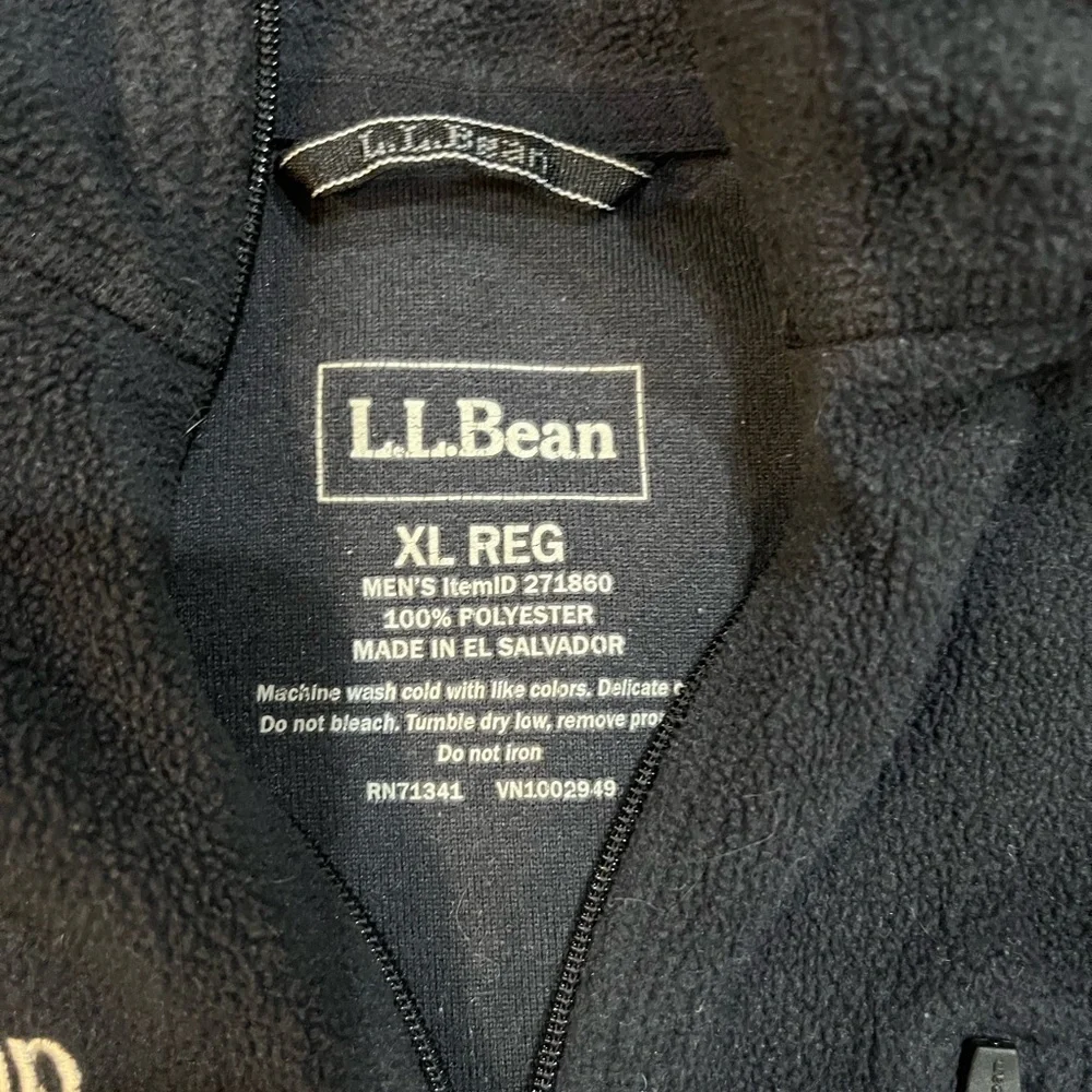 L.L. Bean Black Fleece Quarter-Zip Pullover